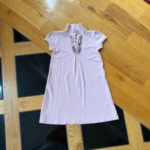 Burberry Light Pink Kids Dress with Ruffle Accent